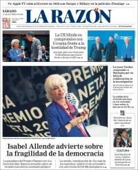 Portada de La Razón (Spain)