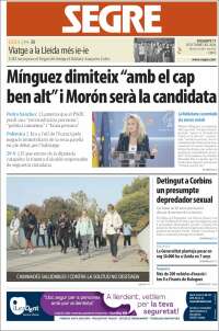 Portada de Segre (Spain)