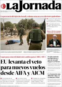 Portada de La Jornada (Mexico)