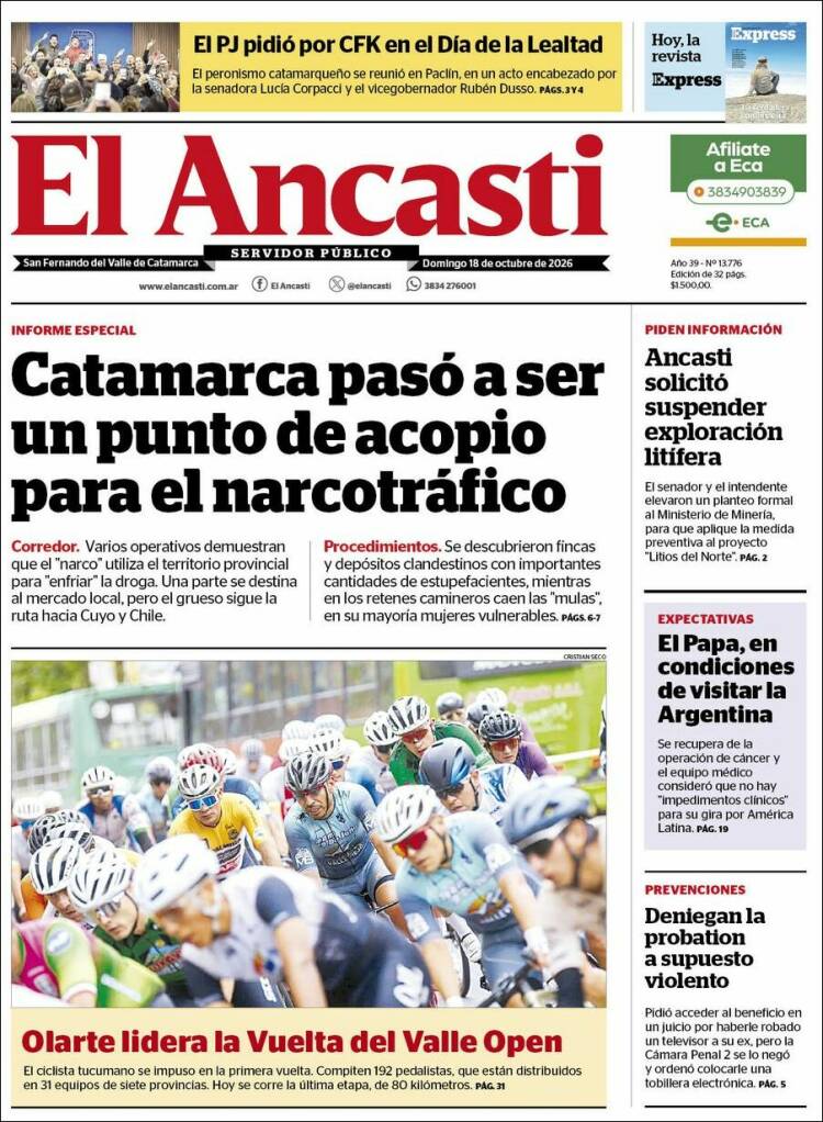 Portada de El Ancasti (Argentine)