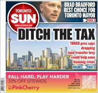 Portada de The Toronto Sun (Canada)