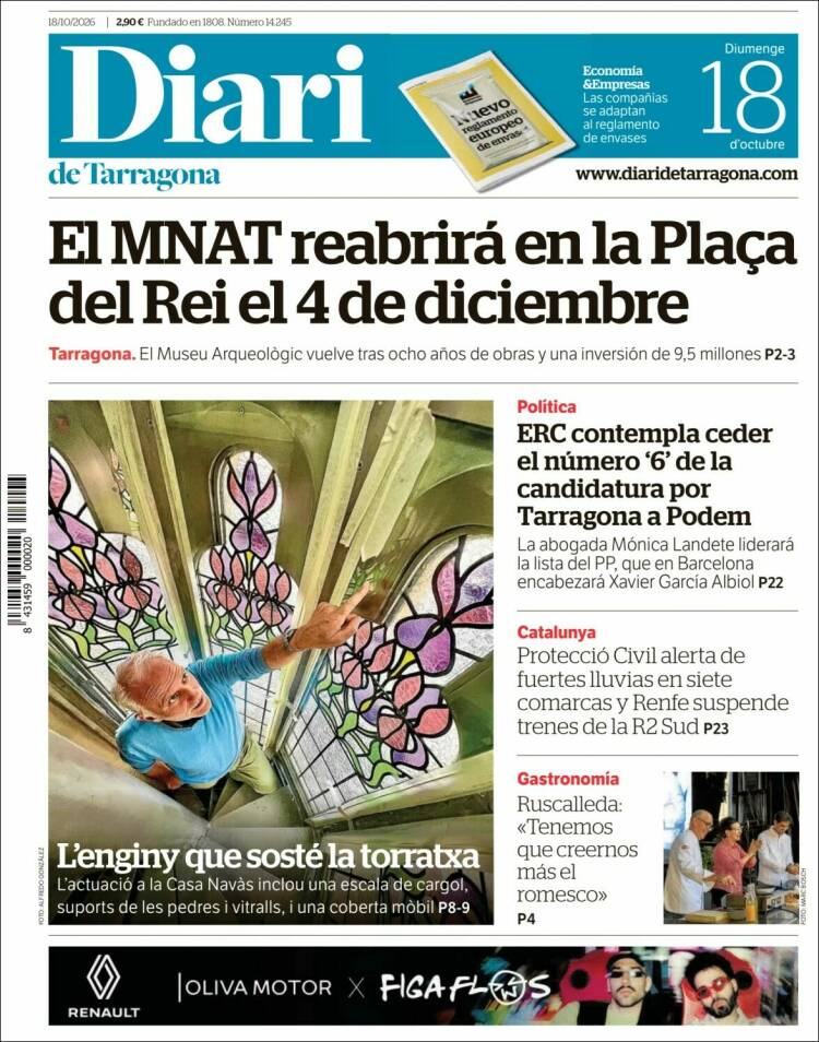 Portada de Diari de Tarragona (Espa&ntilde;a)