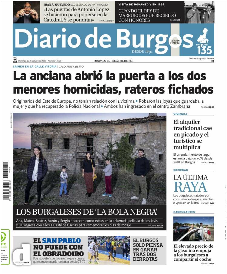 Portada de Diario de Burgos (Espa&ntilde;a)