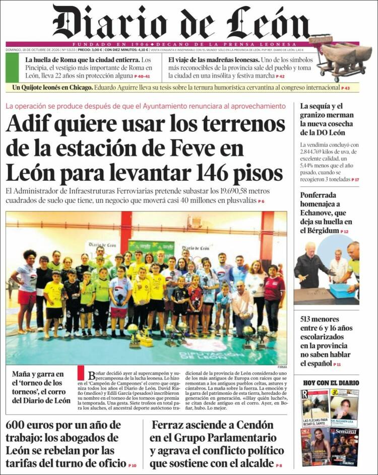 Portada de Diario de León (Espa&ntilde;a)