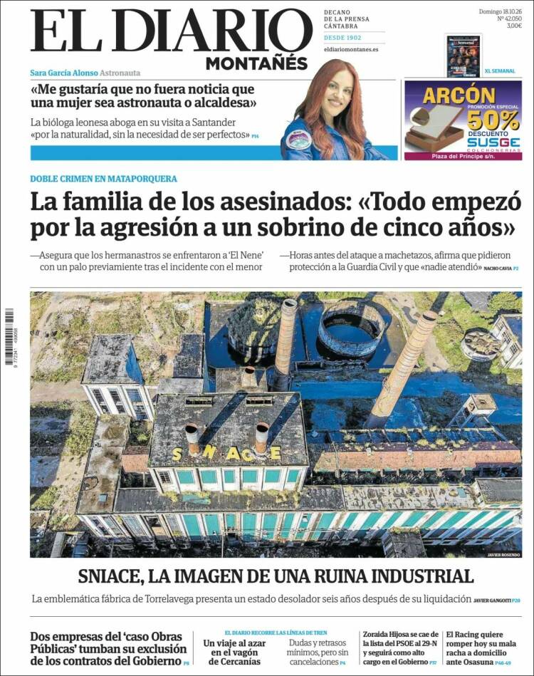 Portada de El Diario Montañés (Espa&ntilde;a)