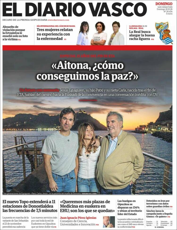 Portada de Diario Vasco (Espa&ntilde;a)
