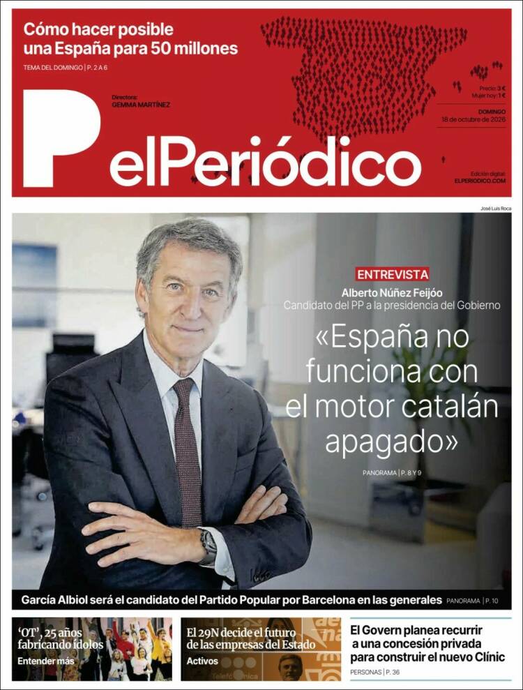 Portada de El Periódico (Espa&ntilde;a)