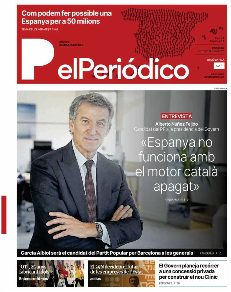 Portada de El Periódico de Catalunya (Espa&ntilde;a)