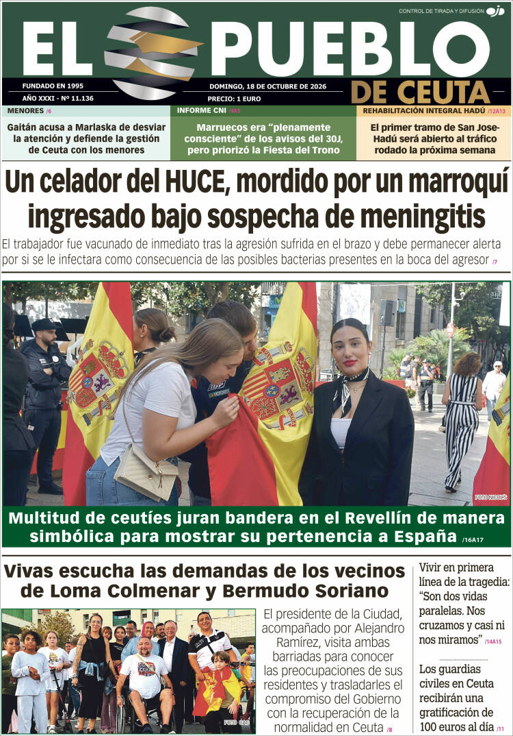 Portada de El Pueblo de Ceuta (Espa&ntilde;a)
