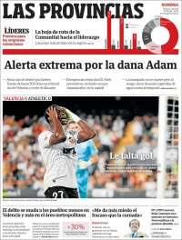 Portada de Las Provincias (Espa&ntilde;a)