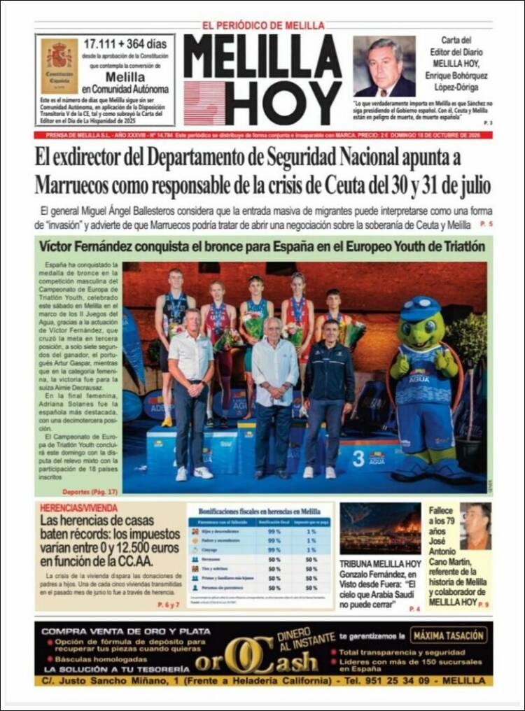 Portada de Melilla Hoy (Espa&ntilde;a)
