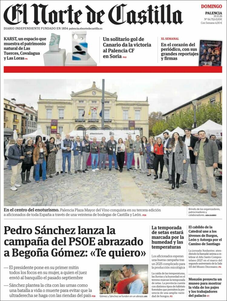 Portada de Norte de Castilla - Palencia (Espa&ntilde;a)