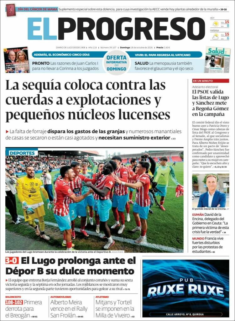 Portada de El Progreso (Espa&ntilde;a)