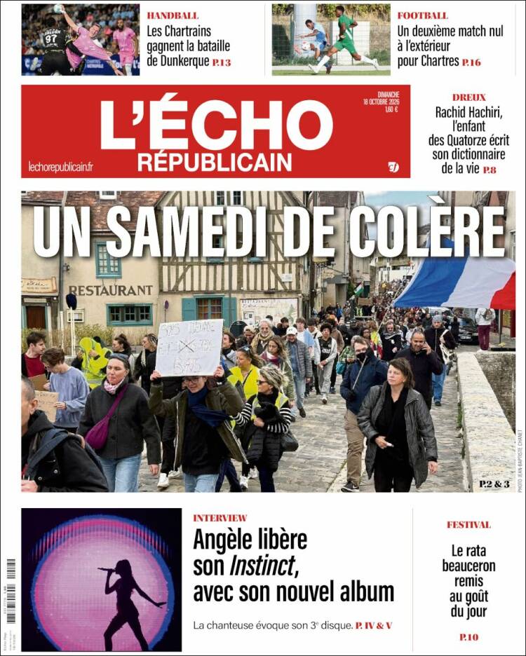 Portada de L'Echo Républicain (Francia)