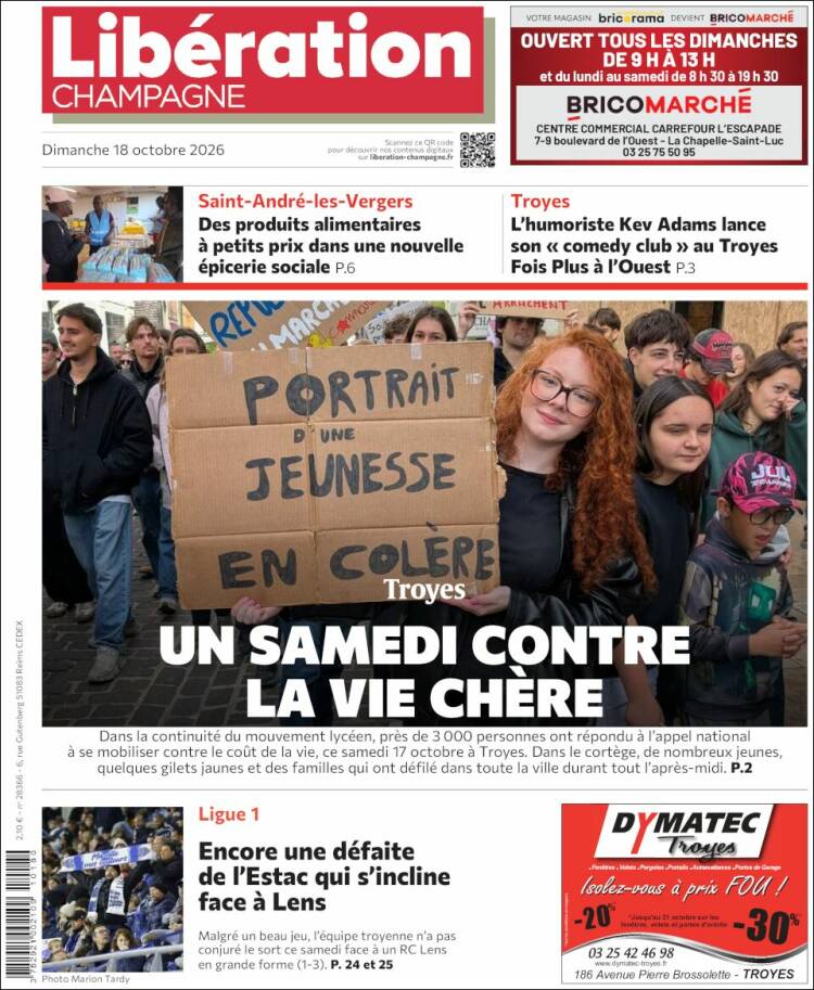 Portada de Libération Champagne (Francia)