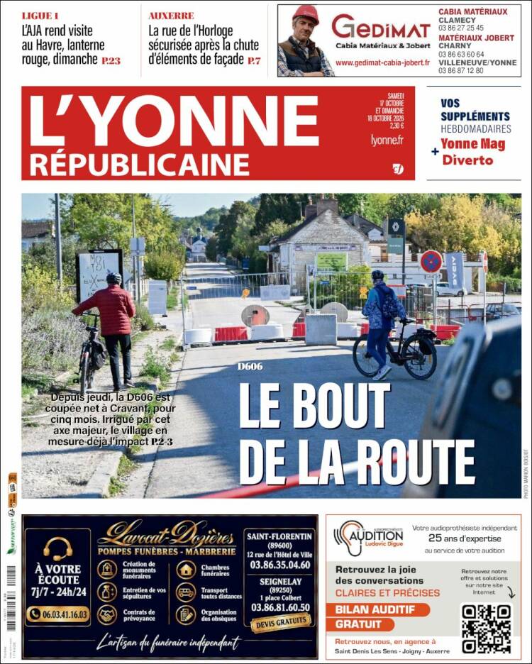 Portada de L'Yonne-Républicaine (Francia)
