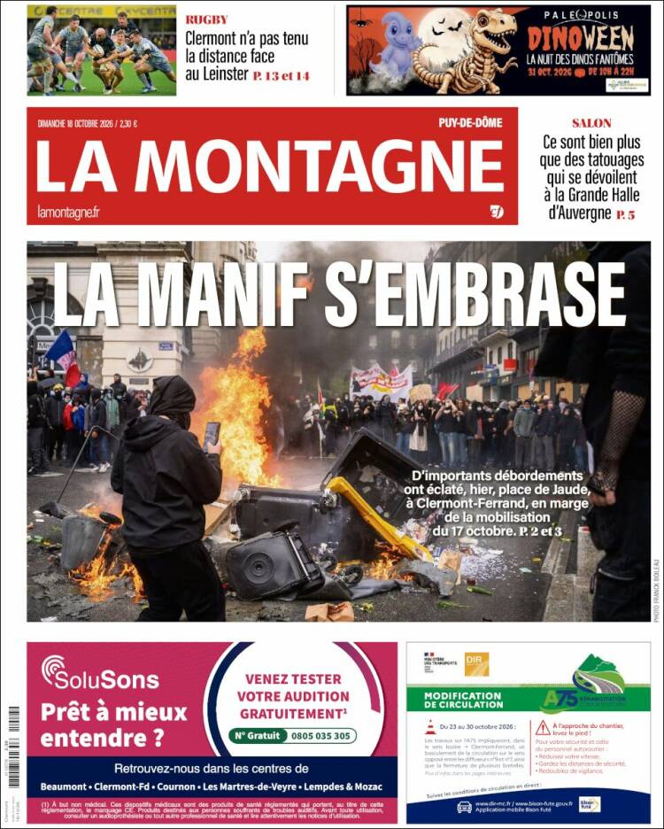 Portada de La Montagne (Francia)