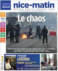 Portada de Nice-Matin (Francia)