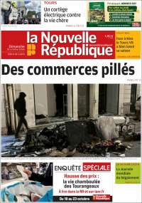 Portada de La Nouvelle Republique (Francia)
