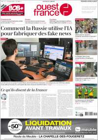 Portada de Ouest France (Francia)
