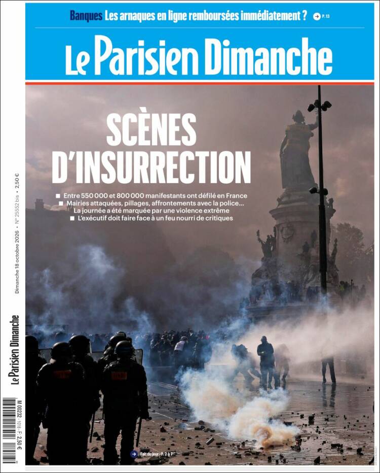 Portada de Le Parisien (Francia)