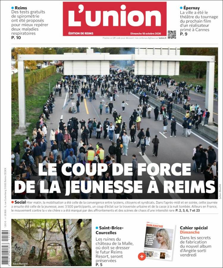 Portada de L'Union (Francia)