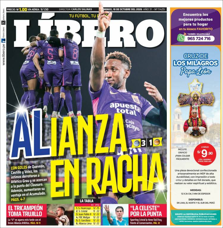 Portada de Líbero (Per&uacute;)