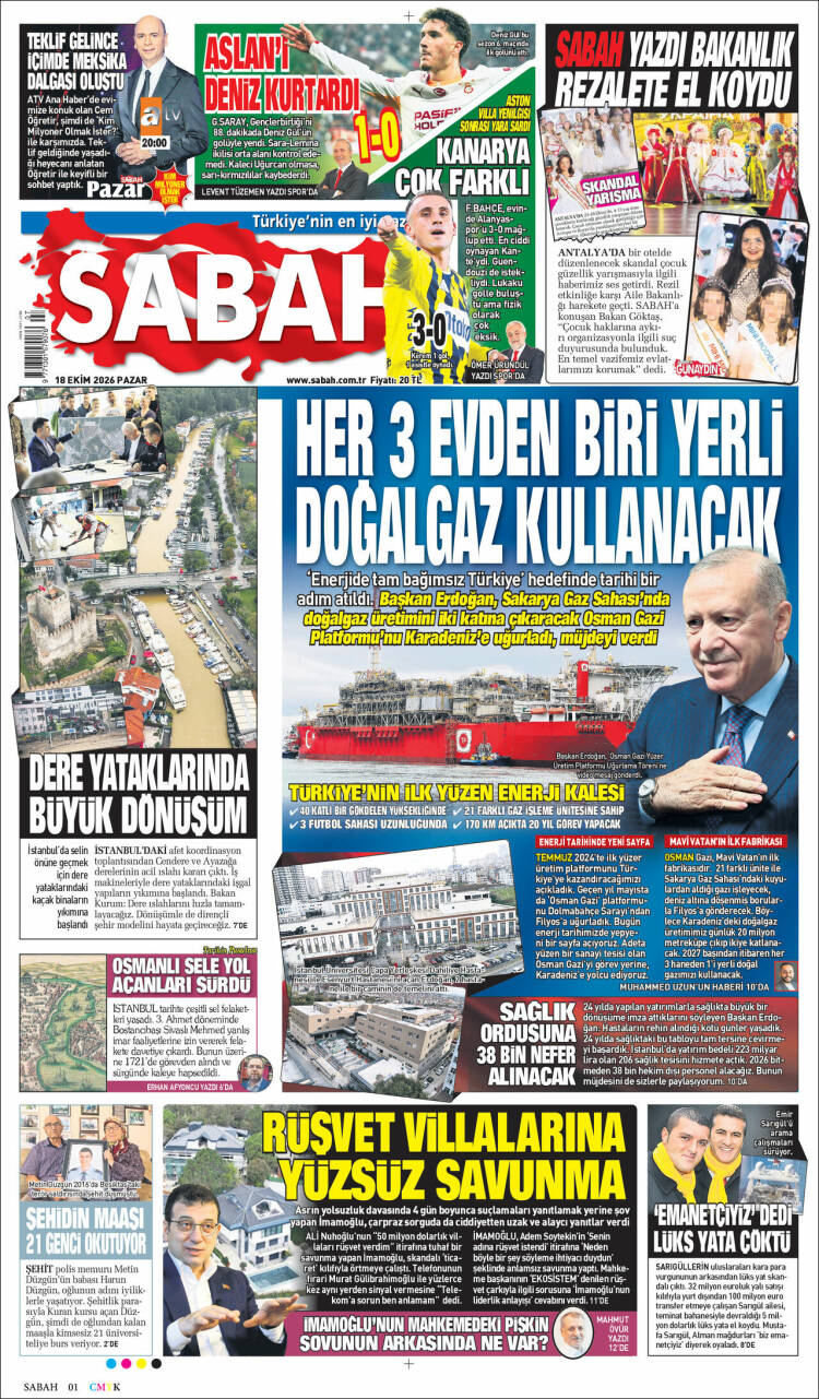 Portada de Sabah (Turqu&iacute;a)