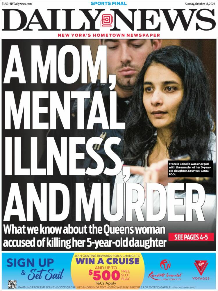 Portada de Daily News - New York (USA)