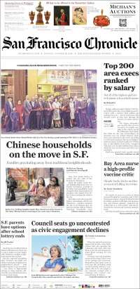 Portada de San Francisco Chronicle (USA)
