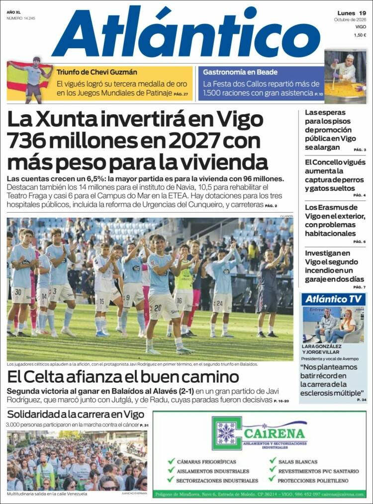 Portada de Atlántico Diario (Espa&ntilde;a)