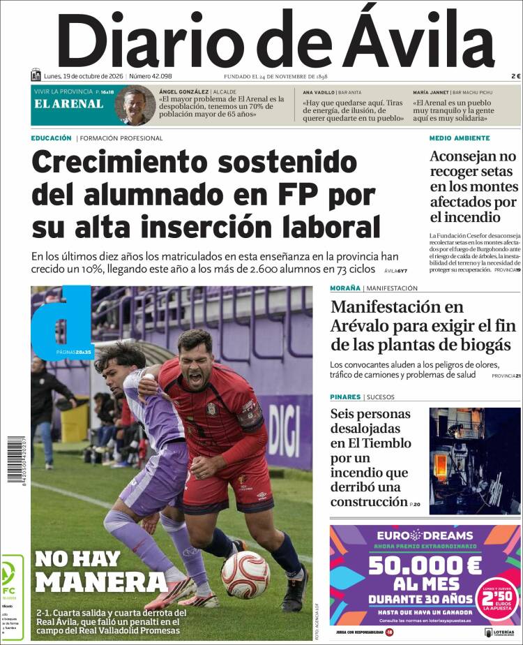 Portada de Diario de Ávila (Espa&ntilde;a)