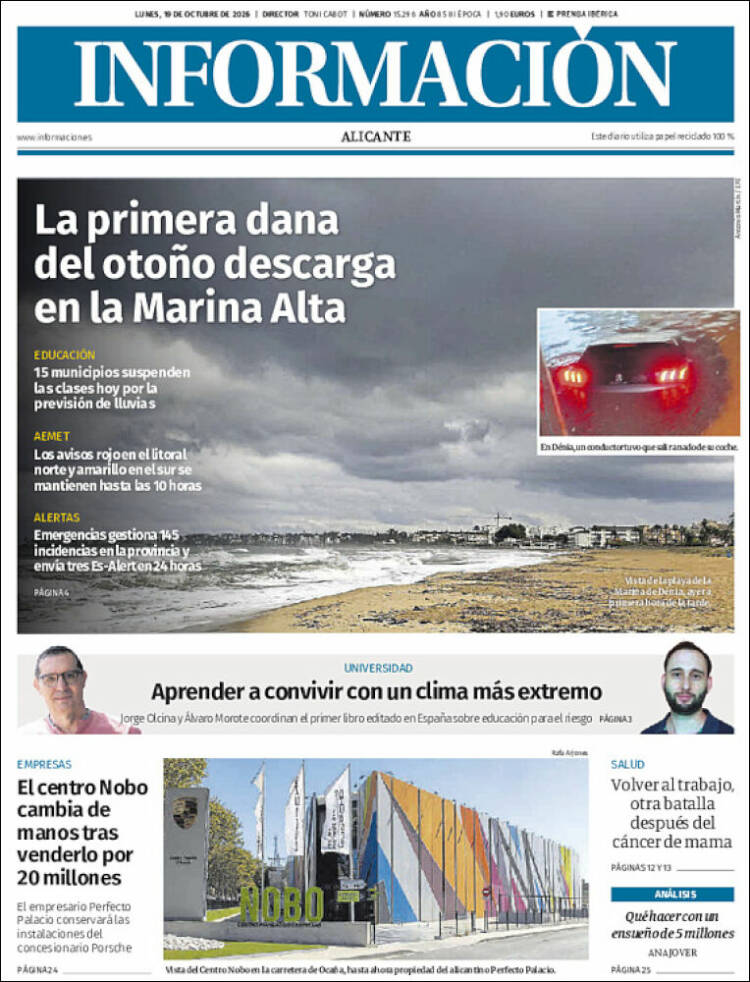 Portada de Diario Información (Espa&ntilde;a)