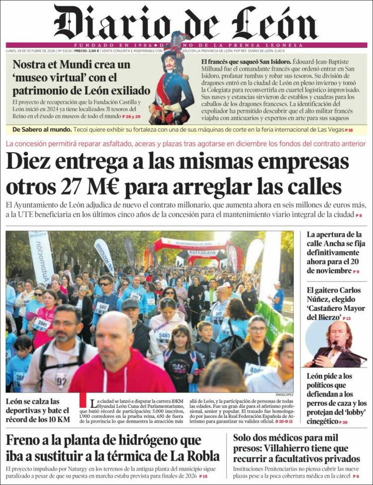 Portada de Diario de León (Spain)