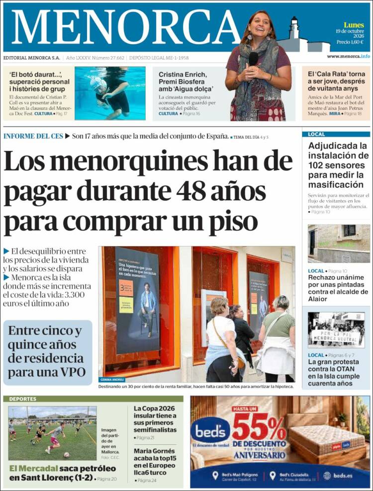 Portada de Menorca - Diario Insular (Espa&ntilde;a)