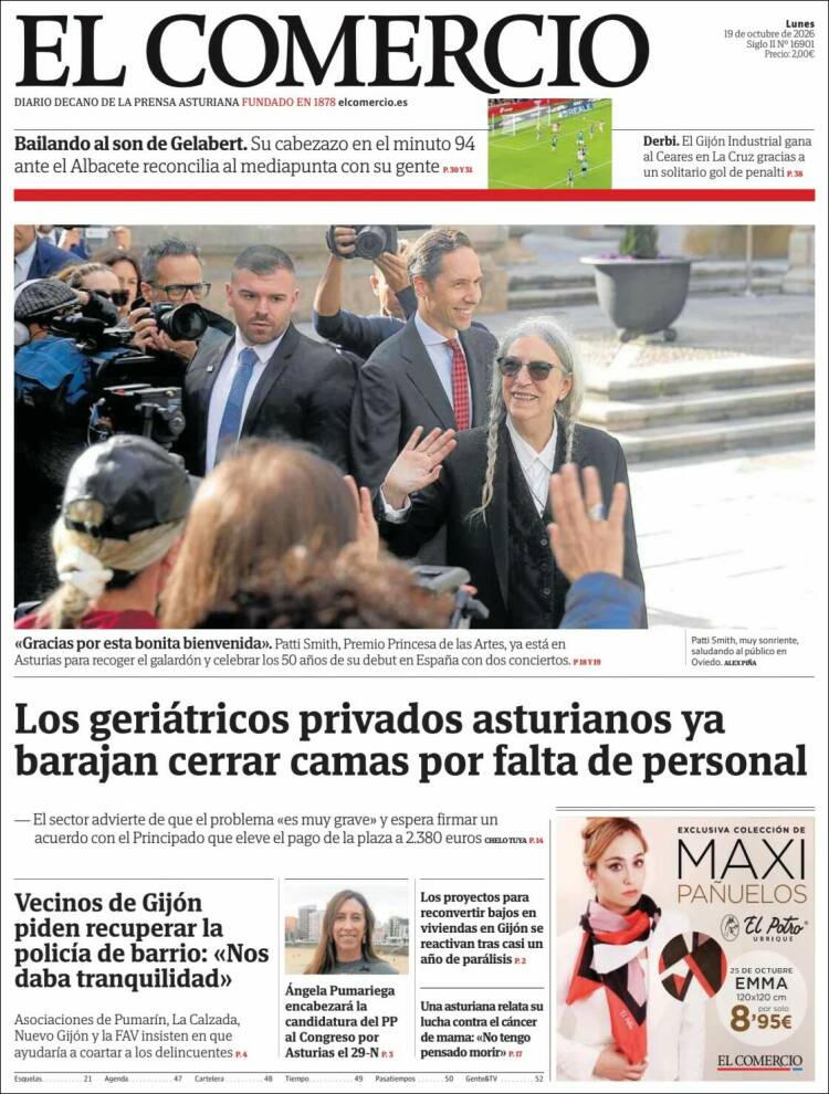 Portada de El Comercio - Gijón (Espa&ntilde;a)