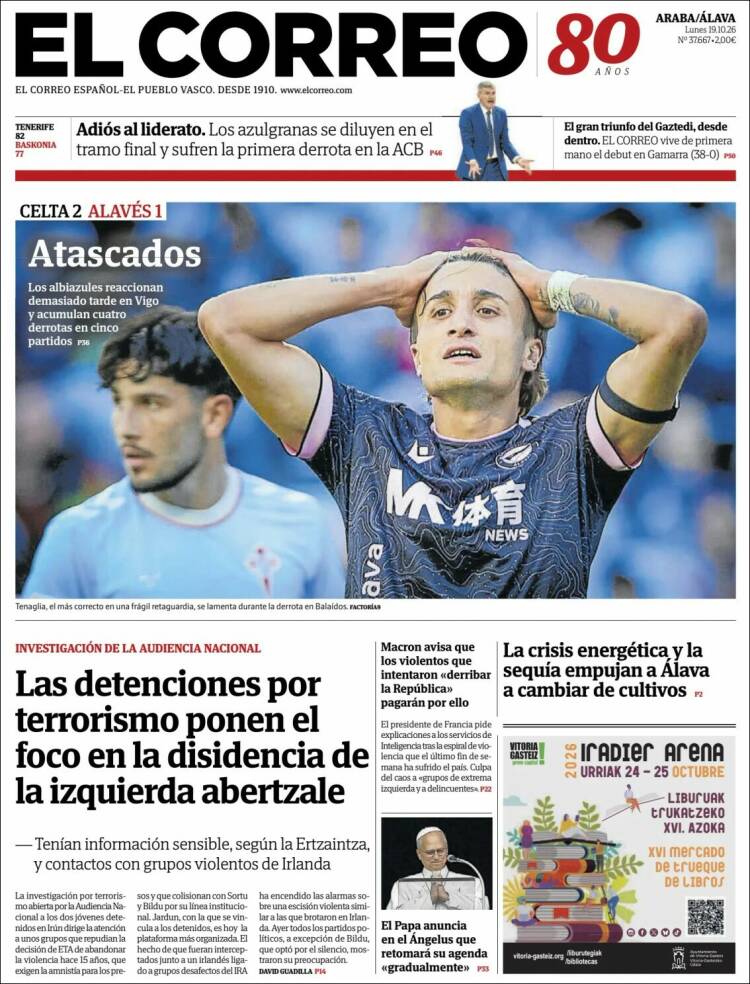 Portada de El Correo - Álava (Espa&ntilde;a)