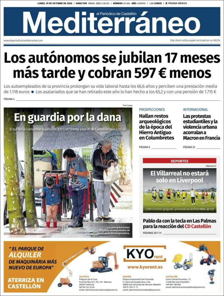 Portada de El Periódico Mediterraneo (Espa&ntilde;a)