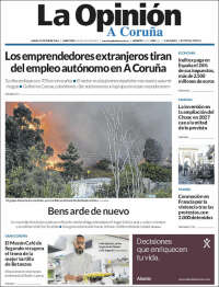 Portada de La Opinión de A Coruña (Espa&ntilde;a)