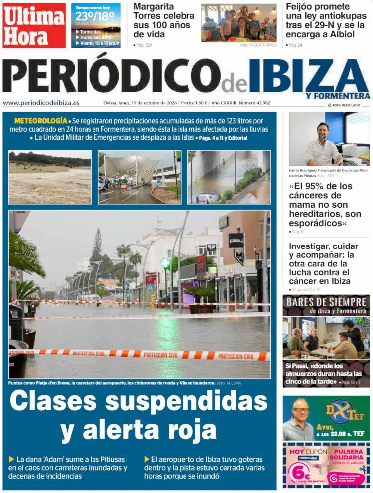 Portada de Periódico de Ibiza (Espa&ntilde;a)