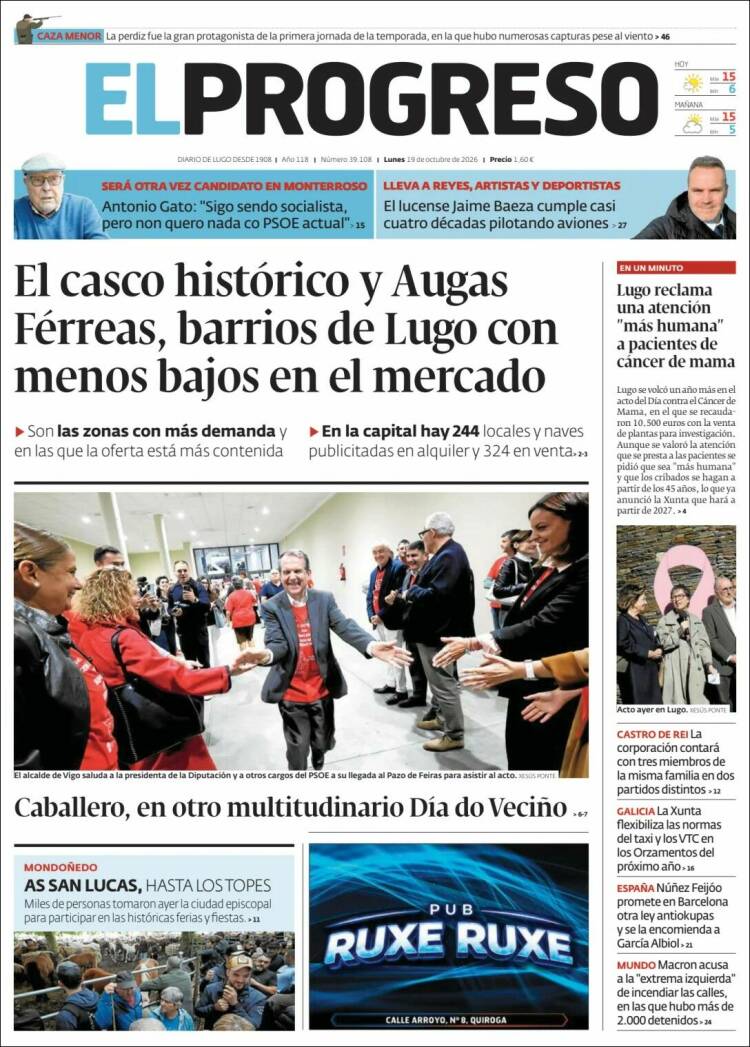 Portada de El Progreso (Espa&ntilde;a)