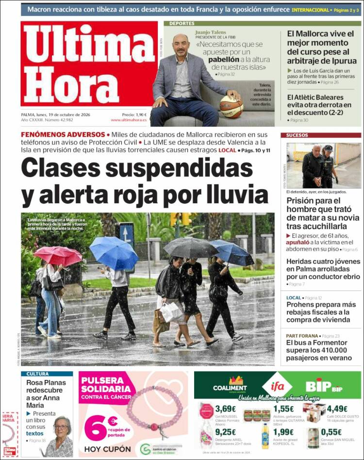 Portada de Última Hora (Espa&ntilde;a)