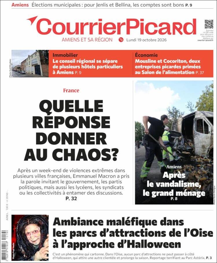 Portada de Courrier Picard (Francia)