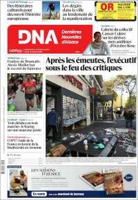 Portada de Les Dernières Nouvelles d'Alsace (France)