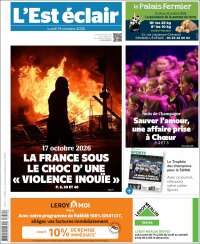 Portada de L'Est Eclair (Francia)
