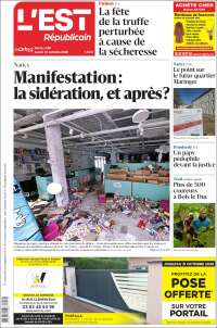 Portada de L'Est Republicain (France)