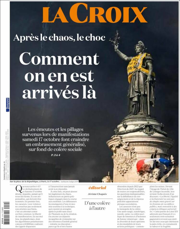 Portada de La Croix (Francia)