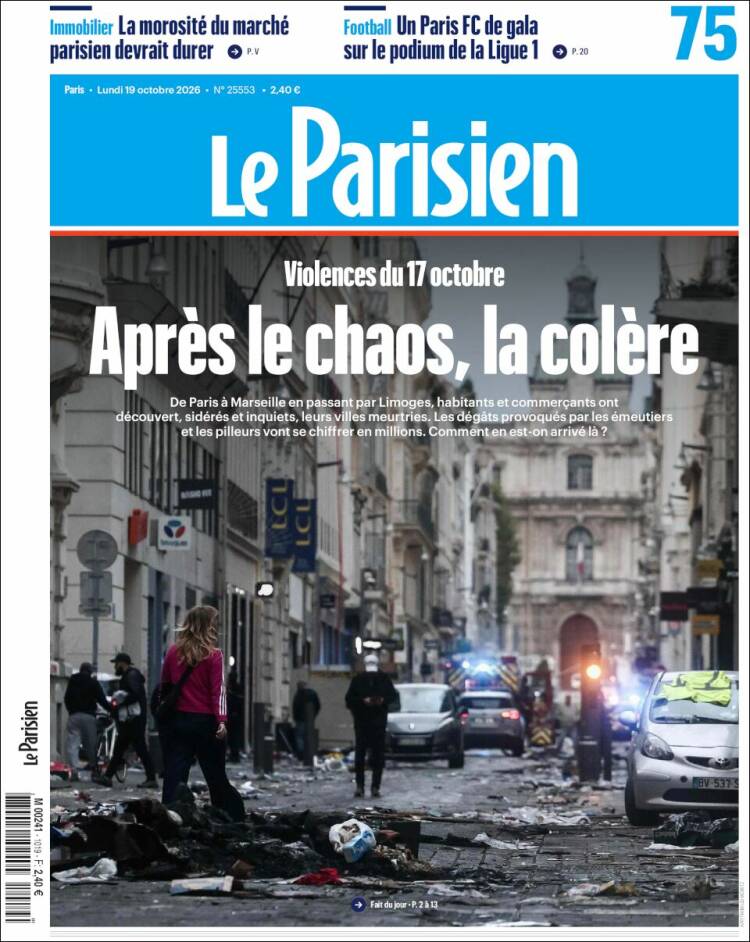 Portada de Le Parisien (France)
