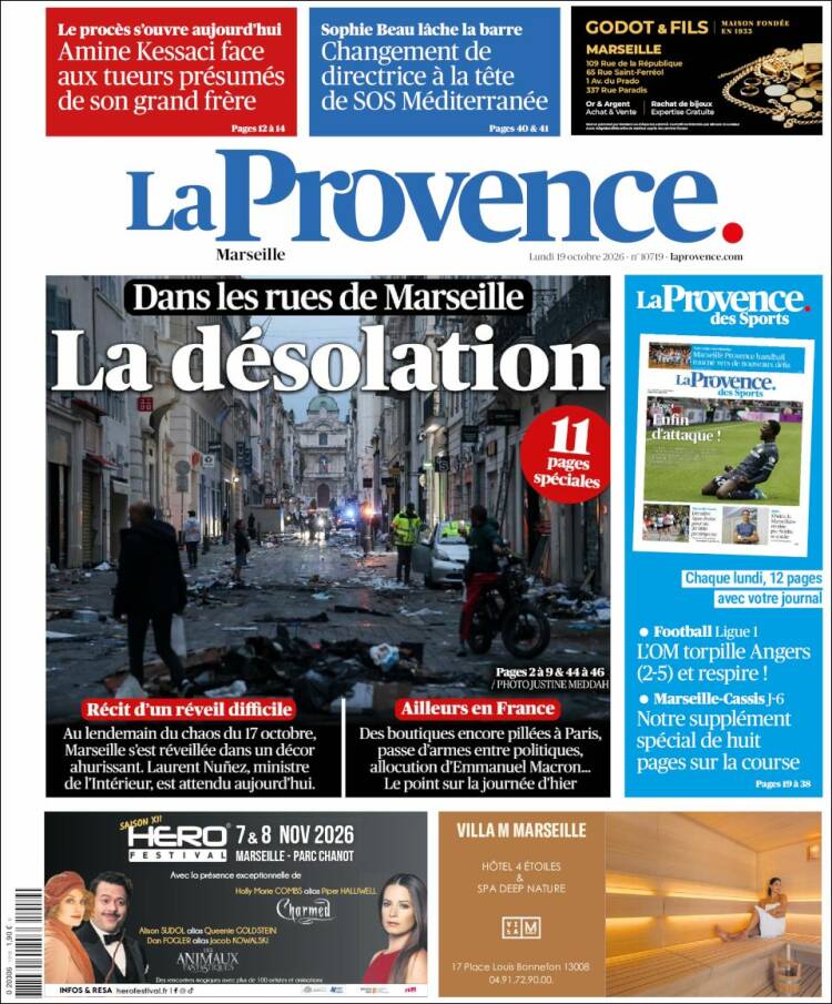 Portada de La Provence (Francia)