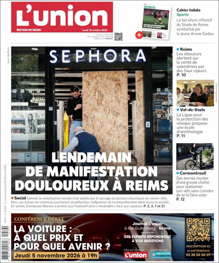Portada de L'Union (Francia)
